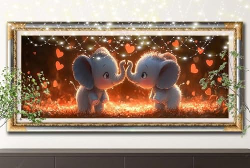 5D Diamond Painting Set für Erwachsene Große 100x200cm,Kleiner Elefant,Landschaft Diamant Painting Bilder Kinder,DIY Kristall Strass Cross Stickerei Malerei Bastelset für Wanddeko,Geschenke 55F-13859 5D Diamond Painting Set für Erwachsene Große 100x200cm,Kleiner Elefant,Landschaft Diamant Painting Bilder Kinder,DIY Kristall Strass Cross Stickerei Malerei Bastelset für Wanddeko,Geschenke 55F-13859 von LeiDong