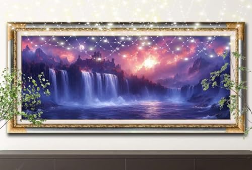 5D Diamond Painting Set für Erwachsene Große 100x200cm,Sonnenuntergang,Wasserfall Diamant Painting Bilder Kinder,DIY Kristall Strass Cross Stickerei Malerei Bastelset für Wanddeko,Geschenke 55F-13199 5D Diamond Painting Set für Erwachsene Große 100x200cm,Sonnenuntergang,Wasserfall Diamant Painting Bilder Kinder,DIY Kristall Strass Cross Stickerei Malerei Bastelset für Wanddeko,Geschenke 55F-13199 von LeiDong