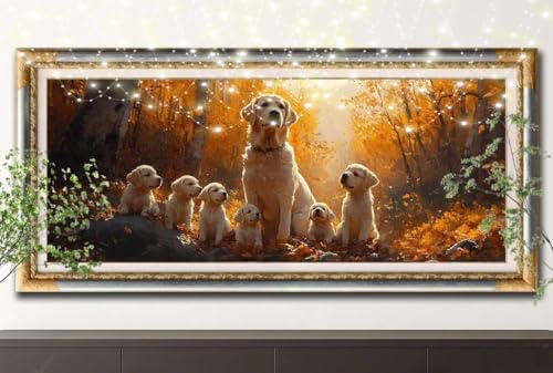 5D Diamond Painting Set für Erwachsene Große 100x200cm,Wald,Hund Diamant Painting Bilder Kinder,DIY Kristall Strass Cross Stickerei Malerei Bastelset für Schlafzimmer,Büro,Wanddeko,Geschenke 55F-12659 5D Diamond Painting Set für Erwachsene Große 100x200cm,Wald,Hund Diamant Painting Bilder Kinder,DIY Kristall Strass Cross Stickerei Malerei Bastelset für Schlafzimmer,Büro,Wanddeko,Geschenke 55F-12659 von LeiDong