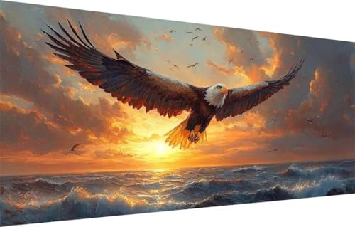 5D Diamond Painting Set für Erwachsene Große 100x250cm,Adler,Meer Diamant Painting Bilder Kinder,DIY Kristall Strass Cross Stickerei Malerei Bastelset für Schlafzimmer,Büro,Wanddeko,Geschenke 55F-3600 5D Diamond Painting Set für Erwachsene Große 100x250cm,Adler,Meer Diamant Painting Bilder Kinder,DIY Kristall Strass Cross Stickerei Malerei Bastelset für Schlafzimmer,Büro,Wanddeko,Geschenke 55F-3600 von LeiDong