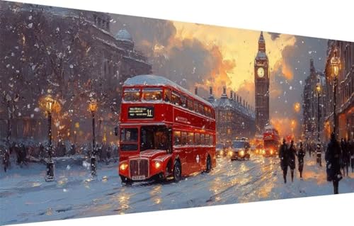 5D Diamond Painting Set für Erwachsene Große 100x250cm,London,Schneelandschaft Diamant Painting Bilder Kinder,DIY Kristall Strass Cross Stickerei Malerei Bastelset für Büro,Wanddeko,Geschenke 55F-3840 5D Diamond Painting Set für Erwachsene Große 100x250cm,London,Schneelandschaft Diamant Painting Bilder Kinder,DIY Kristall Strass Cross Stickerei Malerei Bastelset für Büro,Wanddeko,Geschenke 55F-3840 von LeiDong