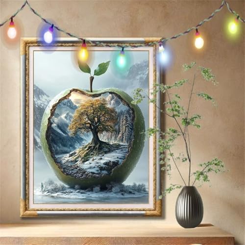 5D Diamond Painting Set für Erwachsene Große 120x160cm, Apfel,Landschaft Diamant Painting Bilder Kinder, DIY Kristall Strass Cross Stickerei Malerei Bastelset für Büro, Wanddeko, Geschenke 57F-2640 5D Diamond Painting Set für Erwachsene Große 120x160cm, Apfel,Landschaft Diamant Painting Bilder Kinder, DIY Kristall Strass Cross Stickerei Malerei Bastelset für Büro, Wanddeko, Geschenke 57F-2640 von LeiDong