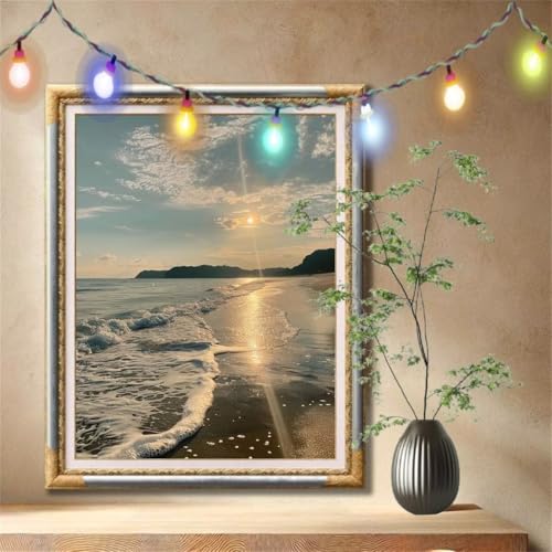 5D Diamond Painting Set für Erwachsene Große 120x160cm,Strand,Sonnenuntergang Diamant Painting Bilder Kinder,DIY Kristall Strass Cross Stickerei Malerei Bastelset für Schlafzimmer,Wanddeko 59N-440 5D Diamond Painting Set für Erwachsene Große 120x160cm,Strand,Sonnenuntergang Diamant Painting Bilder Kinder,DIY Kristall Strass Cross Stickerei Malerei Bastelset für Schlafzimmer,Wanddeko 59N-440 von LeiDong