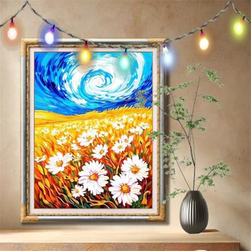 5D Diamond Painting Set für Erwachsene Große 50x70cm,Sternenhimmel,Chrysantheme Diamant Painting Bilder Kinder,DIY Kristall Strass Cross Stickerei Malerei Bastelset für Wanddeko,Geschenke 57F-4154 5D Diamond Painting Set für Erwachsene Große 50x70cm,Sternenhimmel,Chrysantheme Diamant Painting Bilder Kinder,DIY Kristall Strass Cross Stickerei Malerei Bastelset für Wanddeko,Geschenke 57F-4154 von LeiDong
