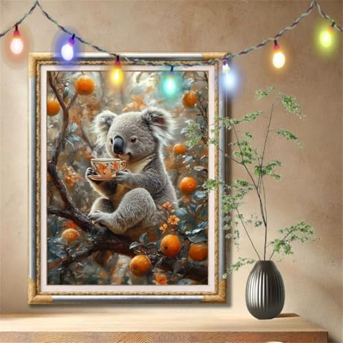 5D Diamond Painting Set für Erwachsene Große 60x80cm,Koala,Tier Diamant Painting Bilder Kinder,DIY Kristall Strass Cross Stickerei Malerei Bastelset für Schlafzimmer,Büro,Wanddeko,Geschenke 57F-2115 5D Diamond Painting Set für Erwachsene Große 60x80cm,Koala,Tier Diamant Painting Bilder Kinder,DIY Kristall Strass Cross Stickerei Malerei Bastelset für Schlafzimmer,Büro,Wanddeko,Geschenke 57F-2115 von LeiDong