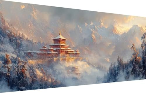 5D Diamond Painting Set für Erwachsene Große 70x140cm,Palast,Schneelandschaft Diamant Painting Bilder Kinder,DIY Kristall Strass Cross Stickerei Malerei Bastelset für Büro,Wanddeko,Geschenke 55F-2095 5D Diamond Painting Set für Erwachsene Große 70x140cm,Palast,Schneelandschaft Diamant Painting Bilder Kinder,DIY Kristall Strass Cross Stickerei Malerei Bastelset für Büro,Wanddeko,Geschenke 55F-2095 von LeiDong