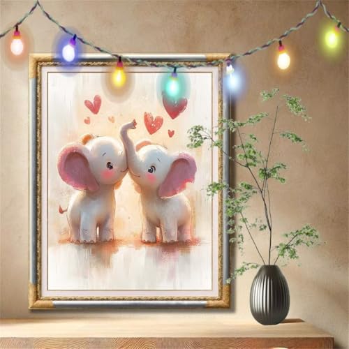 5D Diamond Painting Set für Erwachsene Große 70x90cm, Elefantenbaby,Tier Diamant Painting Bilder Kinder, DIY Kristall Strass Cross Stickerei Malerei Bastelset für Büro, Wanddeko, Geschenke 57F-4076 5D Diamond Painting Set für Erwachsene Große 70x90cm, Elefantenbaby,Tier Diamant Painting Bilder Kinder, DIY Kristall Strass Cross Stickerei Malerei Bastelset für Büro, Wanddeko, Geschenke 57F-4076 von LeiDong
