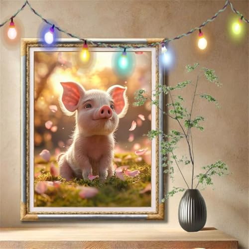 5D Diamond Painting Set für Erwachsene Große 70x90cm, Schwein,Landschaft Diamant Painting Bilder Kinder, DIY Kristall Strass Cross Stickerei Malerei Bastelset für Büro, Wanddeko, Geschenke 57F-9116 5D Diamond Painting Set für Erwachsene Große 70x90cm, Schwein,Landschaft Diamant Painting Bilder Kinder, DIY Kristall Strass Cross Stickerei Malerei Bastelset für Büro, Wanddeko, Geschenke 57F-9116 von LeiDong