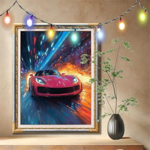 5D Diamond Painting Set für Erwachsene Große 70x90cm, Sportwagen,Straße Diamant Painting Bilder Kinder, DIY Kristall Strass Cross Stickerei Malerei Bastelset für Büro, Wanddeko, Geschenke 57F-2596 5D Diamond Painting Set für Erwachsene Große 70x90cm, Sportwagen,Straße Diamant Painting Bilder Kinder, DIY Kristall Strass Cross Stickerei Malerei Bastelset für Büro, Wanddeko, Geschenke 57F-2596 von LeiDong