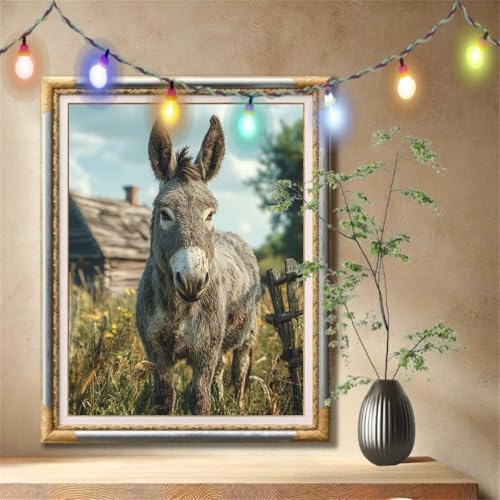 5D Diamond Painting Set für Erwachsene Große 90x120cm,Tier,Esel Diamant Painting Bilder Kinder,DIY Kristall Strass Cross Stickerei Malerei Bastelset für Schlafzimmer,Büro,Wanddeko,Geschenke 57F-438 5D Diamond Painting Set für Erwachsene Große 90x120cm,Tier,Esel Diamant Painting Bilder Kinder,DIY Kristall Strass Cross Stickerei Malerei Bastelset für Schlafzimmer,Büro,Wanddeko,Geschenke 57F-438 von LeiDong