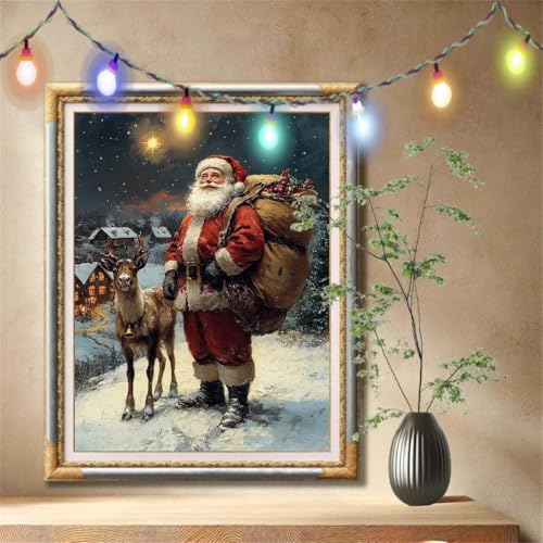 5D Diamond Painting Set für Erwachsene Große 90x120cm,Weihnachtsmann,Landschaft Diamant Painting Bilder Kinder,DIY Kristall Strass Cross Stickerei Malerei Bastelset für Wanddeko,Geschenke 57F-3078 5D Diamond Painting Set für Erwachsene Große 90x120cm,Weihnachtsmann,Landschaft Diamant Painting Bilder Kinder,DIY Kristall Strass Cross Stickerei Malerei Bastelset für Wanddeko,Geschenke 57F-3078 von LeiDong