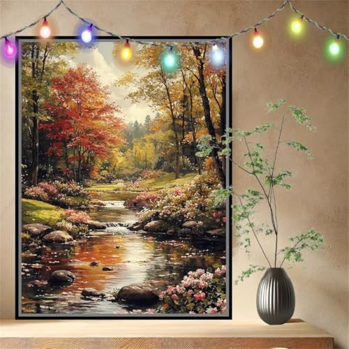 Bach,Wald Malen nach Zahlen für Erwachsene Anfänger,DIY Paint by Numbers Acrylpigment Ölgemälde Kunsthandwerk Kit,Bastelset Malen Nach Zahlen Kinder für Geschenk Home Wand Décor 120x160cm 54N-4010 Bach,Wald Malen nach Zahlen für Erwachsene Anfänger,DIY Paint by Numbers Acrylpigment Ölgemälde Kunsthandwerk Kit,Bastelset Malen Nach Zahlen Kinder für Geschenk Home Wand Décor 120x160cm 54N-4010 von LeiDong