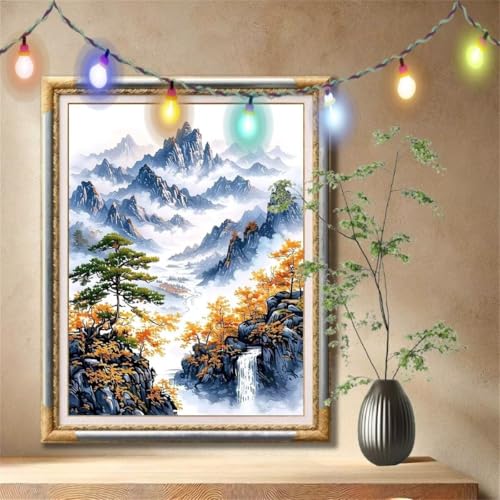 Diamant Painting Bilder für Erwachsene, 5D DIY Diamond Painting Kinder, Kiefer,Landschaft Full Drill Cross Stickerei Malerei Kits Nach Zahlen für Wanddeko, Zuhause Dekor Geschenke 50x70cm 57F-3384 Diamant Painting Bilder für Erwachsene, 5D DIY Diamond Painting Kinder, Kiefer,Landschaft Full Drill Cross Stickerei Malerei Kits Nach Zahlen für Wanddeko, Zuhause Dekor Geschenke 50x70cm 57F-3384 von LeiDong