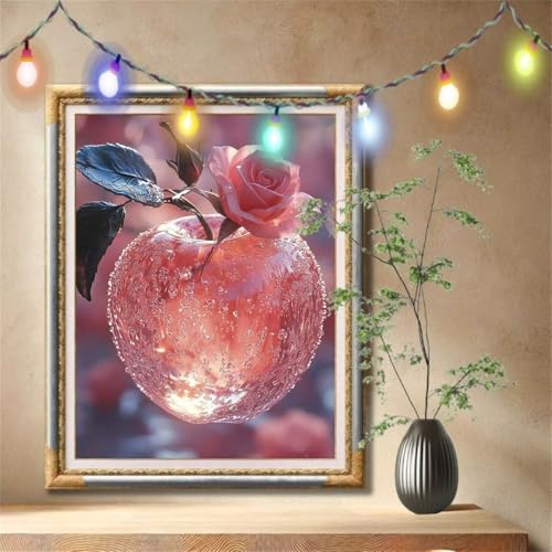 Diamant Painting Bilder für Erwachsene, 5D DIY Diamond Painting Kinder, Kristall Apfel,Landschaft Full Drill Cross Stickerei Malerei Kits Nach Zahlen für Wanddeko, Zuhause Dekor (70x90cm) 57F-3306 von LeiDong