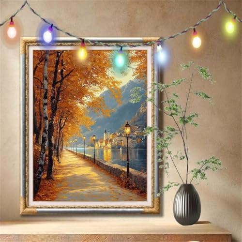 Diamant Painting Bilder für Erwachsene, 5D DIY Diamond Painting Kinder, Landschaft,Dorf Full Drill Cross Stickerei Malerei Kits Nach Zahlen für Wanddeko, Zuhause Dekor Geschenke 120x160cm 57F-6190 Diamant Painting Bilder für Erwachsene, 5D DIY Diamond Painting Kinder, Landschaft,Dorf Full Drill Cross Stickerei Malerei Kits Nach Zahlen für Wanddeko, Zuhause Dekor Geschenke 120x160cm 57F-6190 von LeiDong