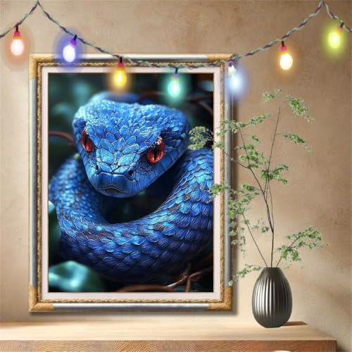Diamant Painting Bilder für Erwachsene, 5D DIY Diamond Painting Kinder, Landschaft,Schlange Full Drill Cross Stickerei Malerei Kits Nach Zahlen für Wanddeko, Zuhause Dekor (120x160cm) 57F-6030 von LeiDong