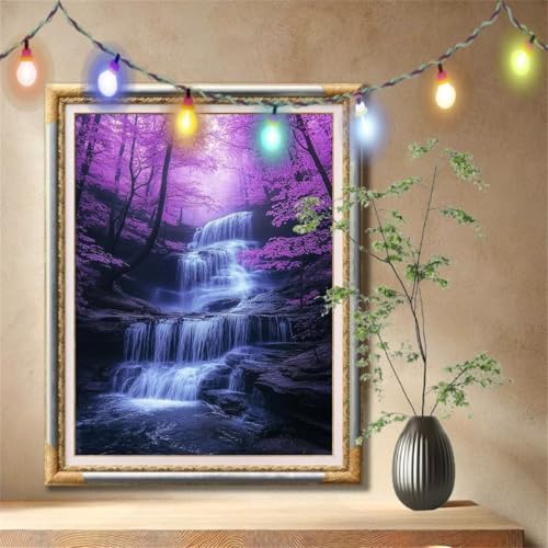 Diamant Painting Bilder für Erwachsene, 5D DIY Diamond Painting Kinder, Wasserfall,Wald Full Drill Cross Stickerei Malerei Kits Nach Zahlen für Wanddeko, Zuhause Dekor Geschenke 100x133cm 57F-2669 Diamant Painting Bilder für Erwachsene, 5D DIY Diamond Painting Kinder, Wasserfall,Wald Full Drill Cross Stickerei Malerei Kits Nach Zahlen für Wanddeko, Zuhause Dekor Geschenke 100x133cm 57F-2669 von LeiDong