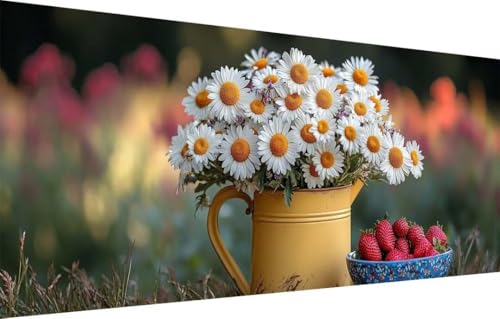 Diamant Painting Bilder für Erwachsene,5D DIY Diamond Painting Kinder,Chrysantheme,Frucht Full Drill Cross Stickerei Malerei Kits Malen Nach Zahlen für Wohnzimmer,Zuhause Dekor (70x200cm) 55F-3221 von LeiDong