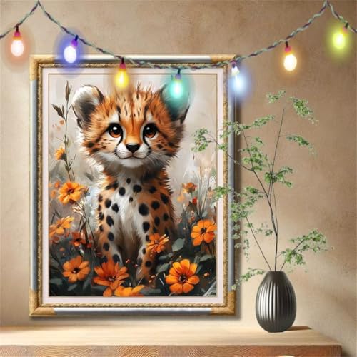 Diamant Painting Bilder für Erwachsene,5D DIY Diamond Painting Kinder,Gepard,Blume Full Drill Cross Stickerei Malerei Kits Nach Zahlen für Wohnzimmer,Wanddeko,Zuhause Dekor Geschenke 70x90cm 57F-3906 Diamant Painting Bilder für Erwachsene,5D DIY Diamond Painting Kinder,Gepard,Blume Full Drill Cross Stickerei Malerei Kits Nach Zahlen für Wohnzimmer,Wanddeko,Zuhause Dekor Geschenke 70x90cm 57F-3906 von LeiDong
