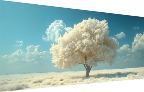 Diamant Painting Bilder für Erwachsene,5D DIY Diamond Painting Kinder,Landschaft,Kirschbaum Full Drill Cross Stickerei Malerei Kits Malen Nach Zahlen für Wanddeko,Zuhause Dekor (30x60cm) 55F-9272 von LeiDong