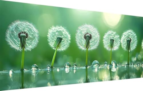 Diamant Painting Bilder für Erwachsene,5D DIY Diamond Painting Kinder,Landschaft,Löwenzahn Full Drill Cross Stickerei Malerei Kits Malen Nach Zahlen für Wohnzimmer,Zuhause Dekor (40x80cm) 55F-3154 von LeiDong