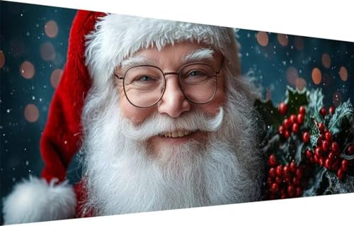 Diamant Painting Bilder für Erwachsene,5D DIY Diamond Painting Kinder,Landschaft,Weihnachtsmann Full Drill Cross Stickerei Malerei Kits Malen Nach Zahlen für Wanddeko,Zuhause Dekor (40x120cm) 55F-9155 von LeiDong