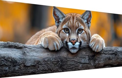 Diamant Painting Bilder für Erwachsene,5D DIY Diamond Painting Kinder,Luchs,Tier Full Drill Cross Stickerei Malerei Kits Malen Nach Zahlen für Wohnzimmer,Wanddeko,Zuhause Dekor (70x200cm) 55F-4961 von LeiDong