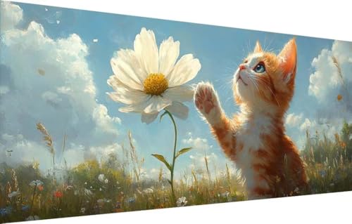 Diamant Painting Bilder für Erwachsene,5D DIY Diamond Painting Kinder,Orange Katze,kleine Blume Full Drill Cross Stickerei Malerei Kits Malen Nach Zahlen für Wanddeko,Zuhause Dekor 100x250cm 55F-3285 Diamant Painting Bilder für Erwachsene,5D DIY Diamond Painting Kinder,Orange Katze,kleine Blume Full Drill Cross Stickerei Malerei Kits Malen Nach Zahlen für Wanddeko,Zuhause Dekor 100x250cm 55F-3285 von LeiDong