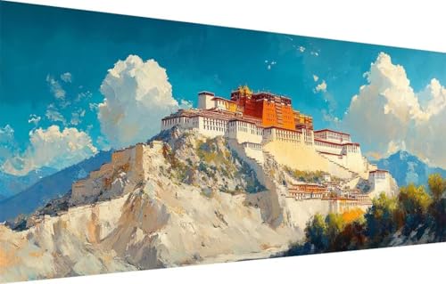 Diamant Painting Bilder für Erwachsene,5D DIY Diamond Painting Kinder,Palast,Berg Full Drill Cross Stickerei Malerei Kits Malen Nach Zahlen für Wohnzimmer,Wanddeko,Zuhause Dekor (80x220cm) 55F-2083 von LeiDong