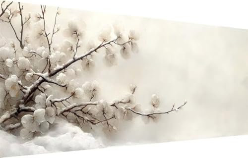 Diamant Painting Bilder für Erwachsene,5D DIY Diamond Painting Kinder,Pflaumenblüte,Landschaft Full Drill Cross Stickerei Malerei Kits Malen Nach Zahlen für Wanddeko,Zuhause Dekor (60x120cm) 55F-4118 von LeiDong