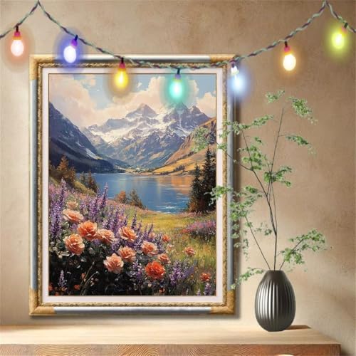 Diamant Painting Bilder für Erwachsene,5D DIY Diamond Painting Kinder,Rose,Fluss Full Drill Cross Stickerei Malerei Kits Nach Zahlen für Wohnzimmer,Wanddeko,Zuhause Dekor Geschenke 90x120cm 57F-2388 Diamant Painting Bilder für Erwachsene,5D DIY Diamond Painting Kinder,Rose,Fluss Full Drill Cross Stickerei Malerei Kits Nach Zahlen für Wohnzimmer,Wanddeko,Zuhause Dekor Geschenke 90x120cm 57F-2388 von LeiDong