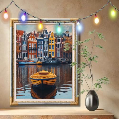 Diamant Painting Bilder für Erwachsene,5D DIY Diamond Painting Kinder,Stadt,Boot Full Drill Cross Stickerei Malerei Kits Nach Zahlen für Wohnzimmer,Wanddeko,Zuhause Dekor Geschenke 70x90cm 57F-5186 Diamant Painting Bilder für Erwachsene,5D DIY Diamond Painting Kinder,Stadt,Boot Full Drill Cross Stickerei Malerei Kits Nach Zahlen für Wohnzimmer,Wanddeko,Zuhause Dekor Geschenke 70x90cm 57F-5186 von LeiDong