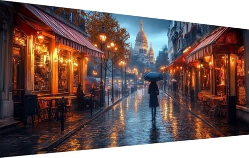 Diamant Painting Bilder für Erwachsene,5D DIY Diamond Painting Kinder,Straße,Landschaft Full Drill Cross Stickerei Malerei Kits Malen Nach Zahlen für Wohnzimmer,Zuhause Dekor (40x80cm) 55F-2974 von LeiDong