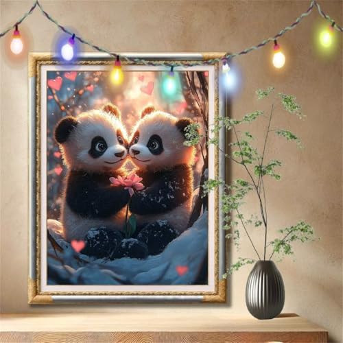 Diamant Painting Bilder für Erwachsene,5D DIY Diamond Painting Kinder,Tier,Panda Full Drill Cross Stickerei Malerei Kits Nach Zahlen für Wohnzimmer,Wanddeko,Zuhause Dekor Geschenke 40x50cm 57F-503 Diamant Painting Bilder für Erwachsene,5D DIY Diamond Painting Kinder,Tier,Panda Full Drill Cross Stickerei Malerei Kits Nach Zahlen für Wohnzimmer,Wanddeko,Zuhause Dekor Geschenke 40x50cm 57F-503 von LeiDong