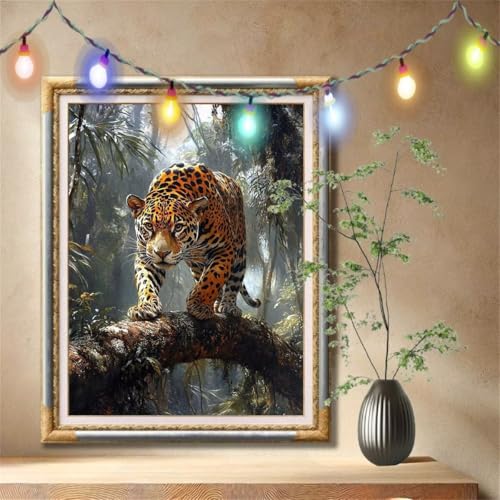Diamant Painting Bilder für Erwachsene,5D DIY Diamond Painting Kinder,Tier,Wald Full Drill Cross Stickerei Malerei Kits Nach Zahlen für Wohnzimmer,Wanddeko,Zuhause Dekor Geschenke (30x40cm) 57F-462 von LeiDong
