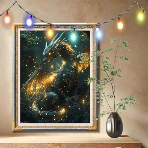 Diamant Painting Bilder für Erwachsene,5D DIY Diamond Painting Kinder,Wald,Drache Full Drill Cross Stickerei Malerei Kits Nach Zahlen für Wohnzimmer,Wanddeko,Zuhause Dekor Geschenke 50x70cm 57F-3224 Diamant Painting Bilder für Erwachsene,5D DIY Diamond Painting Kinder,Wald,Drache Full Drill Cross Stickerei Malerei Kits Nach Zahlen für Wohnzimmer,Wanddeko,Zuhause Dekor Geschenke 50x70cm 57F-3224 von LeiDong