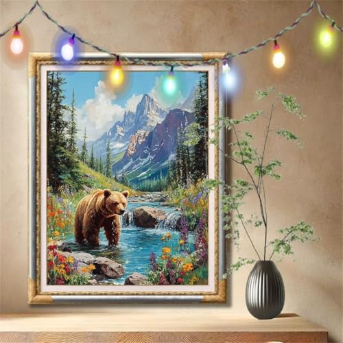 Diamond Painting Erwachsene,5D Bach,Braunbär Diamant Painting Bilder für Kinder, DIY Diamant Kristall Strass Mosaik Kreuzstich Bastelset für Zuhause Dekor und Geburtstag Geschenke 70x90cm 57F-3886 Diamond Painting Erwachsene,5D Bach,Braunbär Diamant Painting Bilder für Kinder, DIY Diamant Kristall Strass Mosaik Kreuzstich Bastelset für Zuhause Dekor und Geburtstag Geschenke 70x90cm 57F-3886 von LeiDong