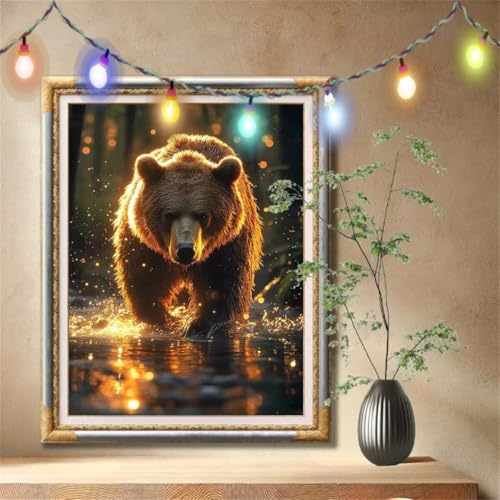 Diamond Painting Erwachsene,5D Braunbär,Wald Diamant Painting Bilder für Kinder, DIY Diamant Kristall Strass Mosaik Kreuzstich Bastelset für Zuhause Dekor und Geburtstag Geschenke 70x90cm 57F-4966 Diamond Painting Erwachsene,5D Braunbär,Wald Diamant Painting Bilder für Kinder, DIY Diamant Kristall Strass Mosaik Kreuzstich Bastelset für Zuhause Dekor und Geburtstag Geschenke 70x90cm 57F-4966 von LeiDong