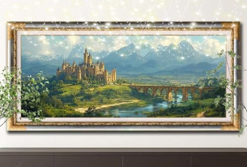 Diamond Painting Erwachsene,5D Brücke,Schloss Diamant Painting Bilder für Kinder,DIY Diamant Kristall Strass Mosaik Kreuzstich Bastelset für Zuhause Dekor und Geburtstag Geschenke 100x250cm 55F-12075 Diamond Painting Erwachsene,5D Brücke,Schloss Diamant Painting Bilder für Kinder,DIY Diamant Kristall Strass Mosaik Kreuzstich Bastelset für Zuhause Dekor und Geburtstag Geschenke 100x250cm 55F-12075 von LeiDong