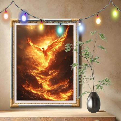 Diamond Painting Erwachsene,5D Flamme,Phönix Diamant Painting Bilder für Kinder, DIY Diamant Kristall Strass Mosaik Kreuzstich Bastelset für Zuhause Dekor und Geburtstag Geschenke 30x40cm 57F-1842 Diamond Painting Erwachsene,5D Flamme,Phönix Diamant Painting Bilder für Kinder, DIY Diamant Kristall Strass Mosaik Kreuzstich Bastelset für Zuhause Dekor und Geburtstag Geschenke 30x40cm 57F-1842 von LeiDong