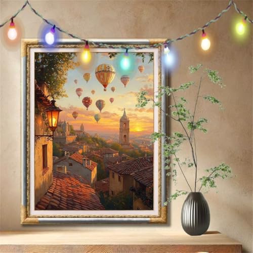 Diamond Painting Erwachsene,5D Heißluft Ballon,Landschaft Diamant Painting Bilder für Kinder, DIY Diamant Kristall Strass Mosaik Kreuzstich Bastelset für Schlafzimmer Zuhause Dekor 70x90cm 57F-2846 Diamond Painting Erwachsene,5D Heißluft Ballon,Landschaft Diamant Painting Bilder für Kinder, DIY Diamant Kristall Strass Mosaik Kreuzstich Bastelset für Schlafzimmer Zuhause Dekor 70x90cm 57F-2846 von LeiDong