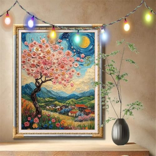 Diamond Painting Erwachsene,5D Kirschblüte Baum,Landschaft Diamant Painting Bilder für Kinder,DIY Diamant Kristall Strass Mosaik Kreuzstich Bastelset für Schlafzimmer Zuhause Dekor 50x70cm 57F-4684 Diamond Painting Erwachsene,5D Kirschblüte Baum,Landschaft Diamant Painting Bilder für Kinder,DIY Diamant Kristall Strass Mosaik Kreuzstich Bastelset für Schlafzimmer Zuhause Dekor 50x70cm 57F-4684 von LeiDong