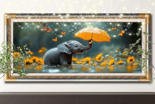 Diamond Painting Erwachsene,5D Kleiner Elefant,Regenschirm Diamant Painting Bilder für Kinder,DIY Diamant Kristall Strass Mosaik Kreuzstich Bastelset für Schlafzimmer Zuhause Dekor 60x180cm 55F-13869 Diamond Painting Erwachsene,5D Kleiner Elefant,Regenschirm Diamant Painting Bilder für Kinder,DIY Diamant Kristall Strass Mosaik Kreuzstich Bastelset für Schlafzimmer Zuhause Dekor 60x180cm 55F-13869 von LeiDong