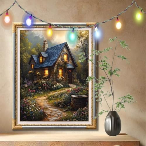 Diamond Painting Erwachsene,5D Kleines Haus,Landschaft Diamant Painting Bilder für Kinder, DIY Diamant Kristall Strass Mosaik Kreuzstich Bastelset für Schlafzimmer Zuhause Dekor 100x133cm 57F-3809 Diamond Painting Erwachsene,5D Kleines Haus,Landschaft Diamant Painting Bilder für Kinder, DIY Diamant Kristall Strass Mosaik Kreuzstich Bastelset für Schlafzimmer Zuhause Dekor 100x133cm 57F-3809 von LeiDong