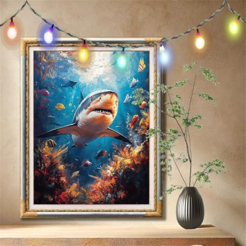 Diamond Painting Erwachsene,5D Koralle,Hai Diamant Painting Bilder für Kinder, DIY Diamant Kristall Strass Mosaik Kreuzstich Bastelset für Zuhause Dekor und Geburtstag Geschenke 100x133cm 57F-7929 Diamond Painting Erwachsene,5D Koralle,Hai Diamant Painting Bilder für Kinder, DIY Diamant Kristall Strass Mosaik Kreuzstich Bastelset für Zuhause Dekor und Geburtstag Geschenke 100x133cm 57F-7929 von LeiDong