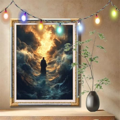 Diamond Painting Erwachsene,5D Landschaft,Bunte Wolken Diamant Painting Bilder für Kinder,DIY Diamant Kristall Strass Mosaik Kreuzstich Bastelset für Schlafzimmer Dekor und Geburtstag 60x80cm 57F-645 von LeiDong