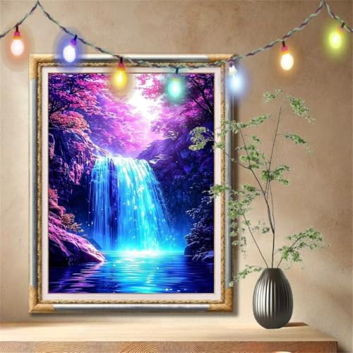 Diamond Painting Erwachsene,5D Landschaft,Wasserfall Diamant Painting Bilder für Kinder,DIY Diamant Kristall Strass Mosaik Kreuzstich Bastelset für Schlafzimmer Dekor und Geburtstag 80x107cm 57F-2047 Diamond Painting Erwachsene,5D Landschaft,Wasserfall Diamant Painting Bilder für Kinder,DIY Diamant Kristall Strass Mosaik Kreuzstich Bastelset für Schlafzimmer Dekor und Geburtstag 80x107cm 57F-2047 von LeiDong