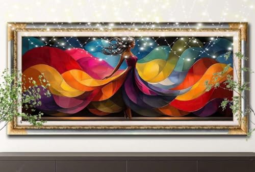 Diamond Painting Erwachsene,5D Mädchen,Tanz Diamant Painting Bilder für Kinder,DIY Diamant Kristall Strass Mosaik Kreuzstich Bastelset für Zuhause Dekor und Geburtstag Geschenke (100x200cm) 55F-12434 von LeiDong
