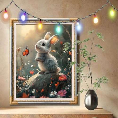 Diamond Painting Erwachsene,5D Schmetterling,Kaninchen Diamant Painting Bilder für Kinder,DIY Diamant Kristall Strass Mosaik Kreuzstich Bastelset für Schlafzimmer Dekor und Geburtstag 40x50cm 57F-1683 Diamond Painting Erwachsene,5D Schmetterling,Kaninchen Diamant Painting Bilder für Kinder,DIY Diamant Kristall Strass Mosaik Kreuzstich Bastelset für Schlafzimmer Dekor und Geburtstag 40x50cm 57F-1683 von LeiDong