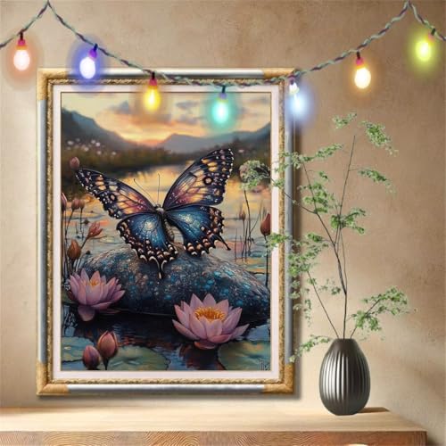 Diamond Painting Erwachsene,5D Schmetterling,Lotus Diamant Painting Bilder für Kinder,DIY Diamant Kristall Strass Mosaik Kreuzstich Bastelset für Schlafzimmer Dekor und Geburtstag 100x133cm 57F-1649 Diamond Painting Erwachsene,5D Schmetterling,Lotus Diamant Painting Bilder für Kinder,DIY Diamant Kristall Strass Mosaik Kreuzstich Bastelset für Schlafzimmer Dekor und Geburtstag 100x133cm 57F-1649 von LeiDong